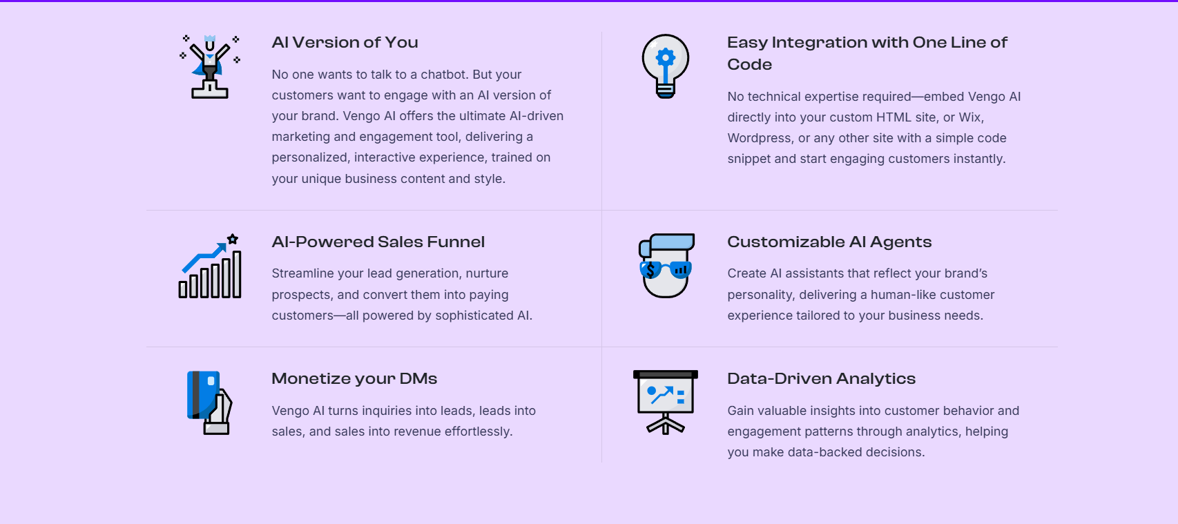 Vengo AI Features