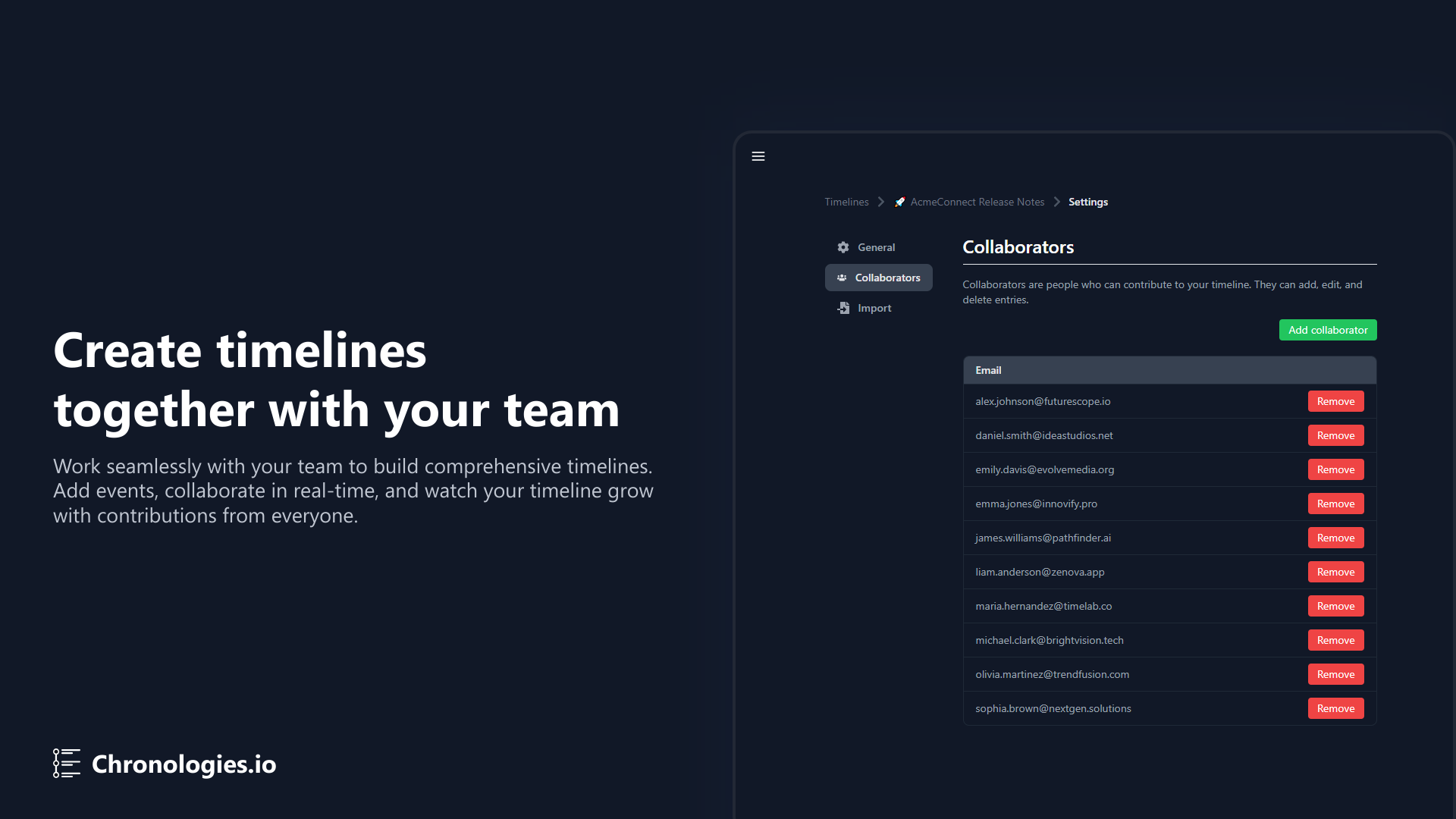 Chronologies.io 
