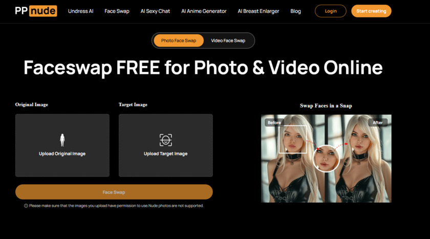 PPnude Landing Page