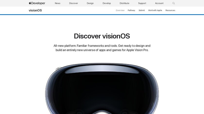 visionOS Landing Page