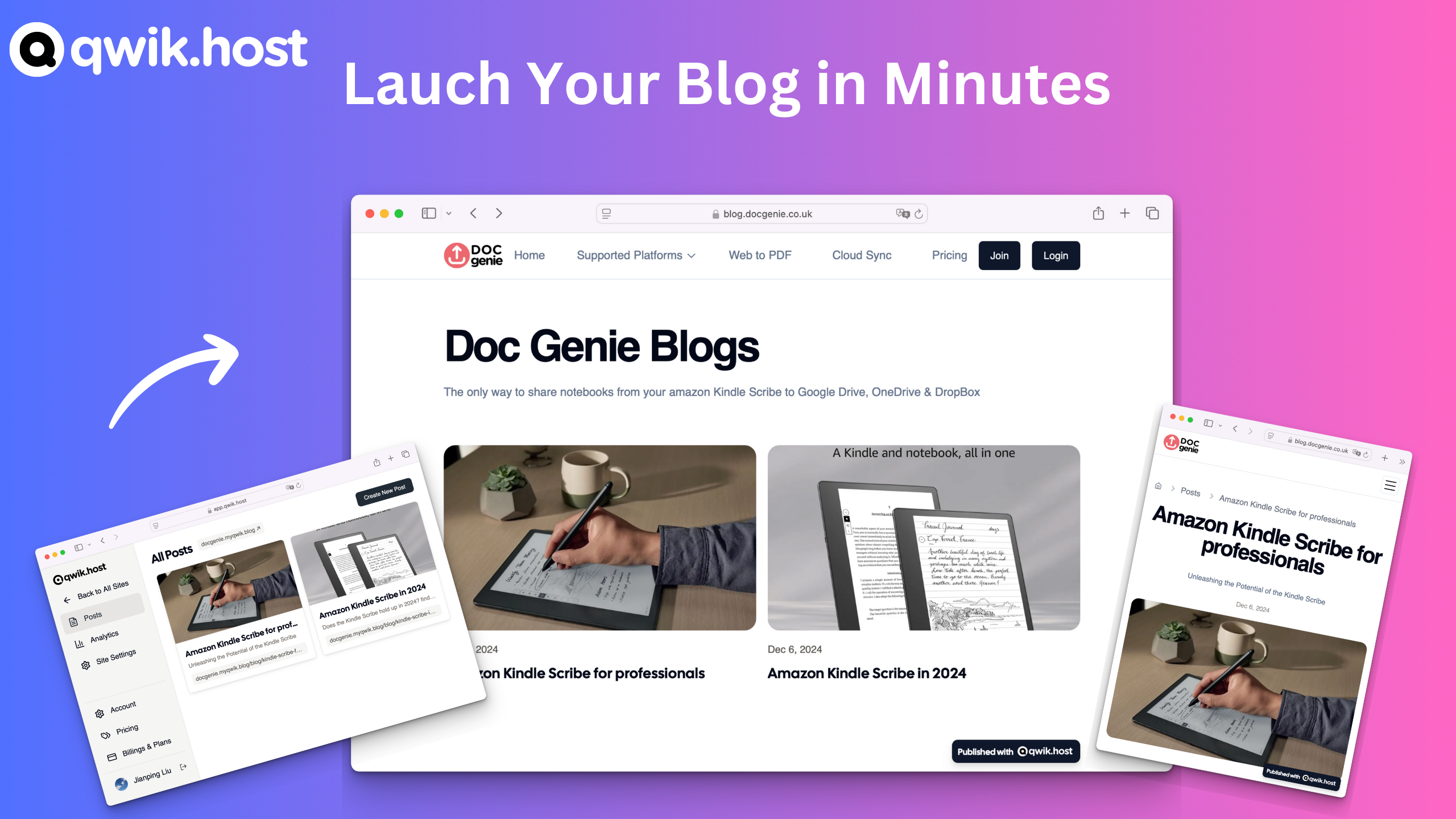 qwik.host Launch your blog in minutes
