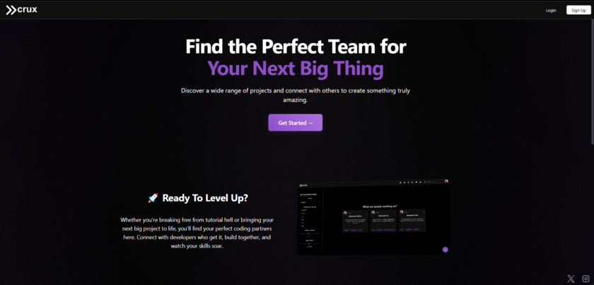 CruxApp.xyz Landing Page