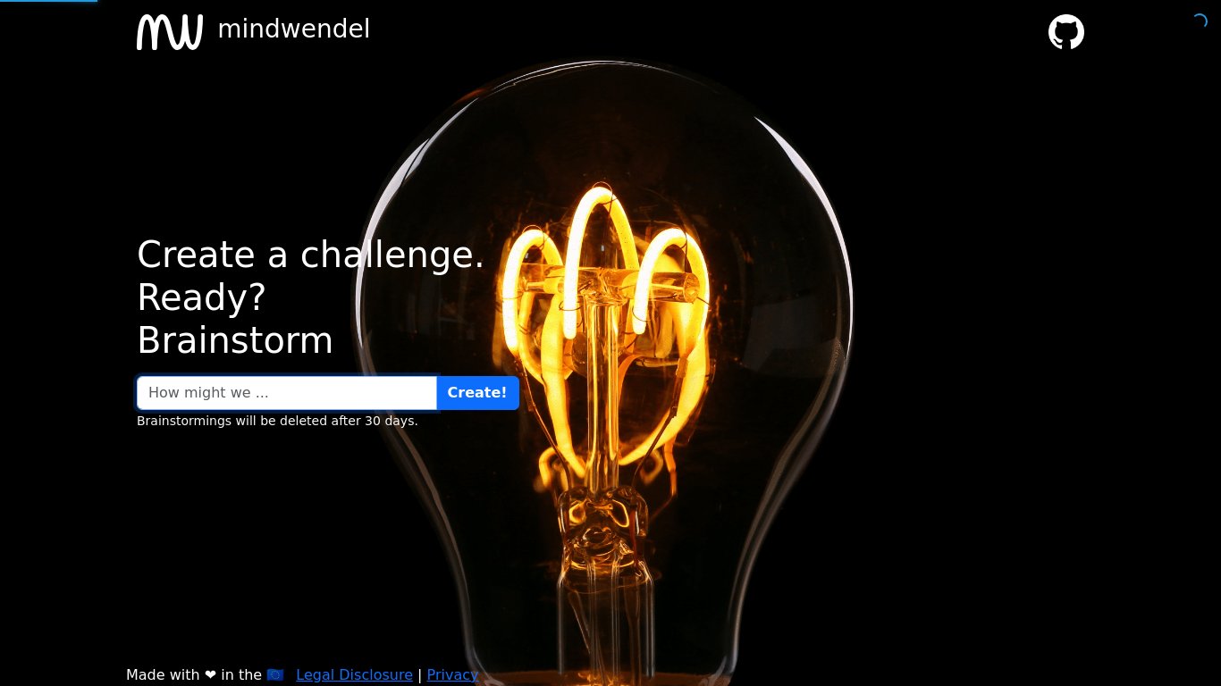 mindwendel Landing page