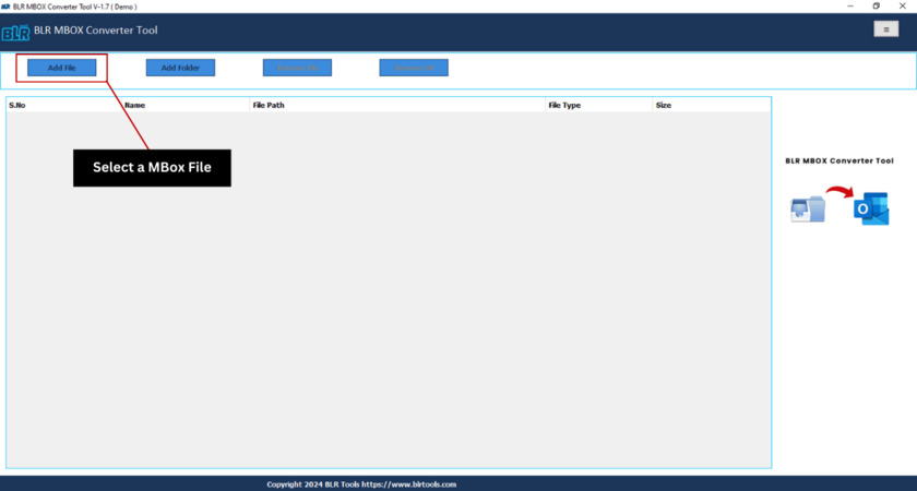 BLR Tools MBOX Exporter Tool Landing Page
