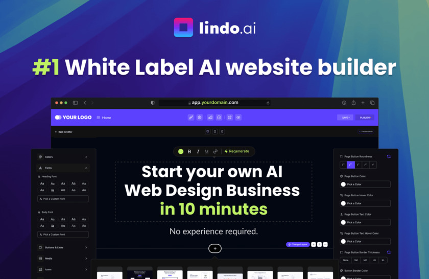 lindo.ai Landing Page