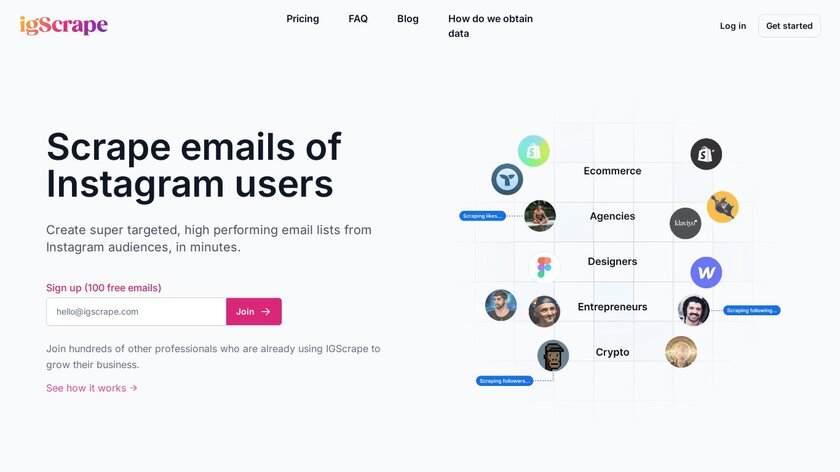 IGScrape Landing Page