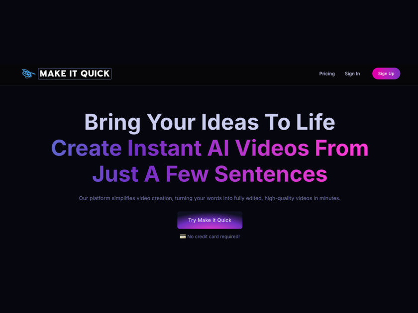 Make It Quick AI Make It Quick Thumbnail