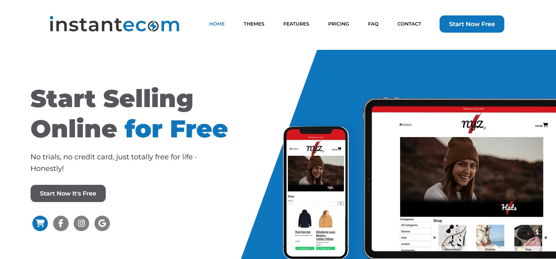 instantecom Landing Page