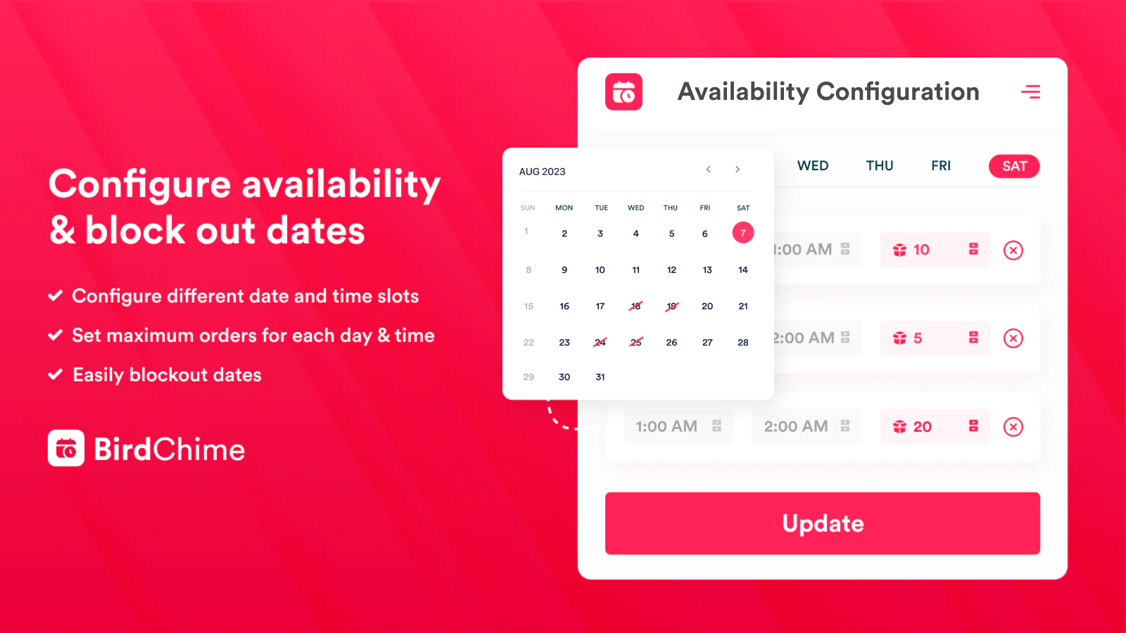 Bird Pickup & Delivery Date 