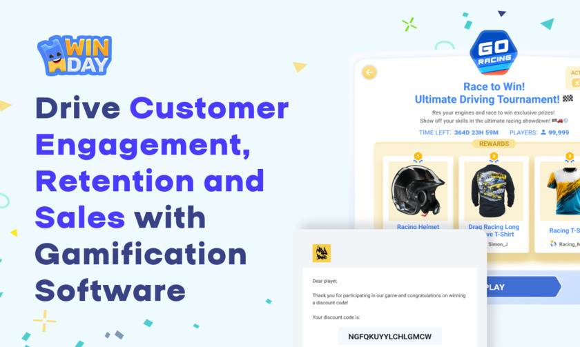 Winday Drive customer engagement, retention and sales with gamification software