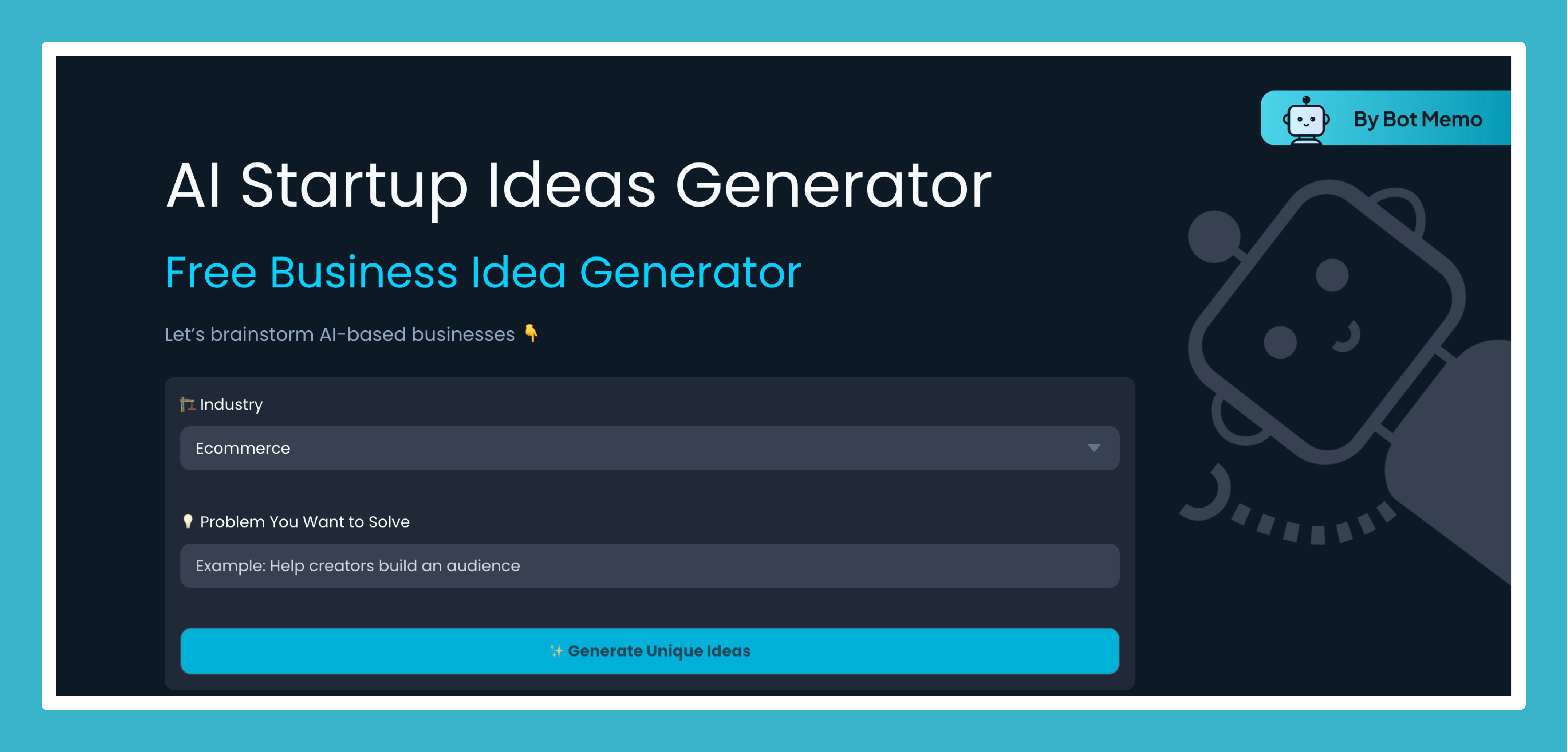 Bot Memo AI Business Idea Validator 