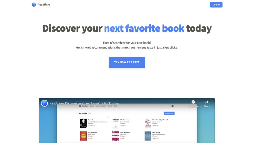 Readflare Homepage