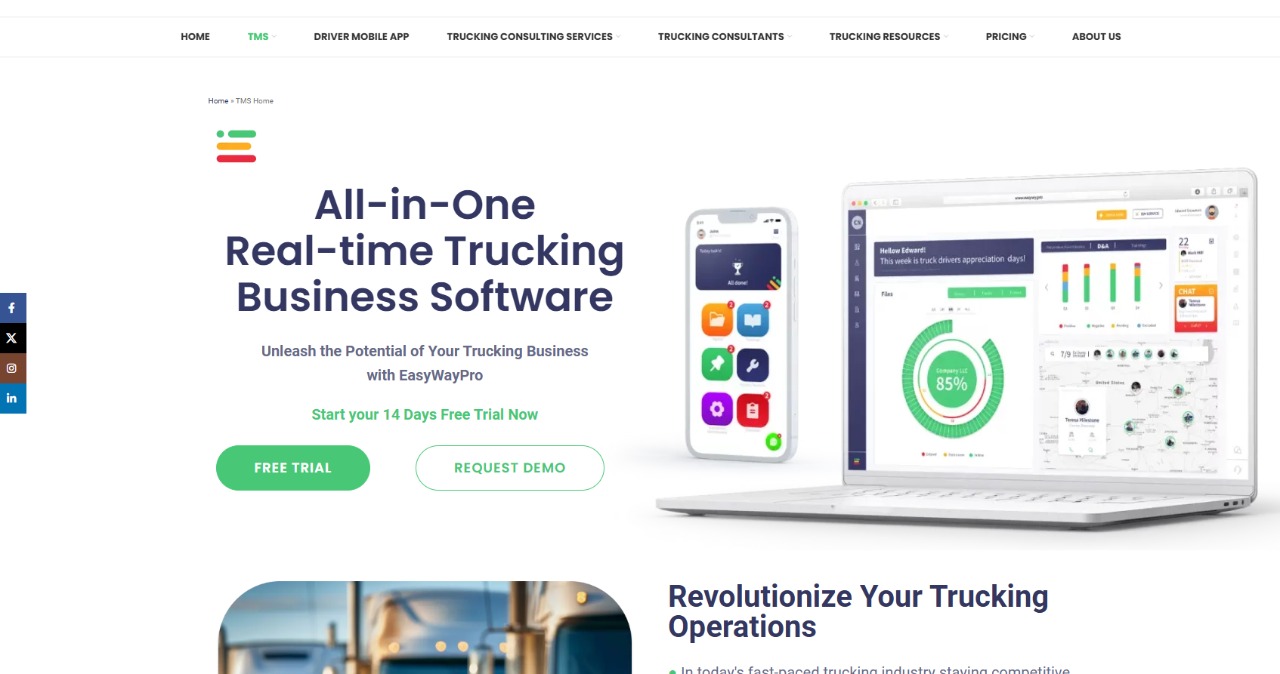 Easy Way Pro All-in-One Real-time Trucking Business Software