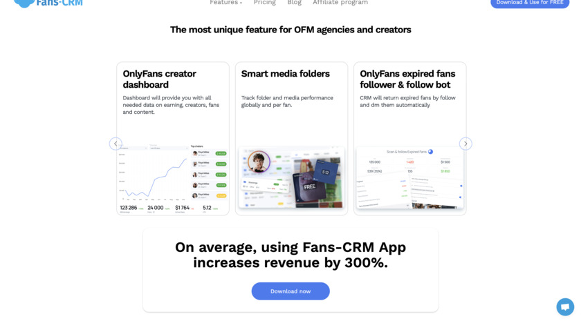 Fans-CRM Landing Page