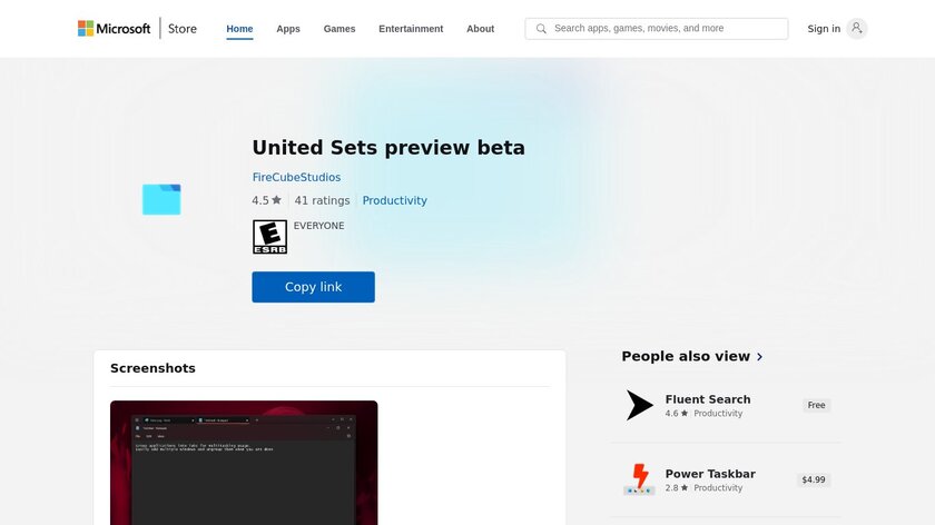 United Sets Landing Page