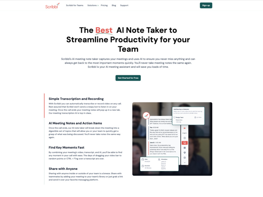 Scribbl.co Landing Page