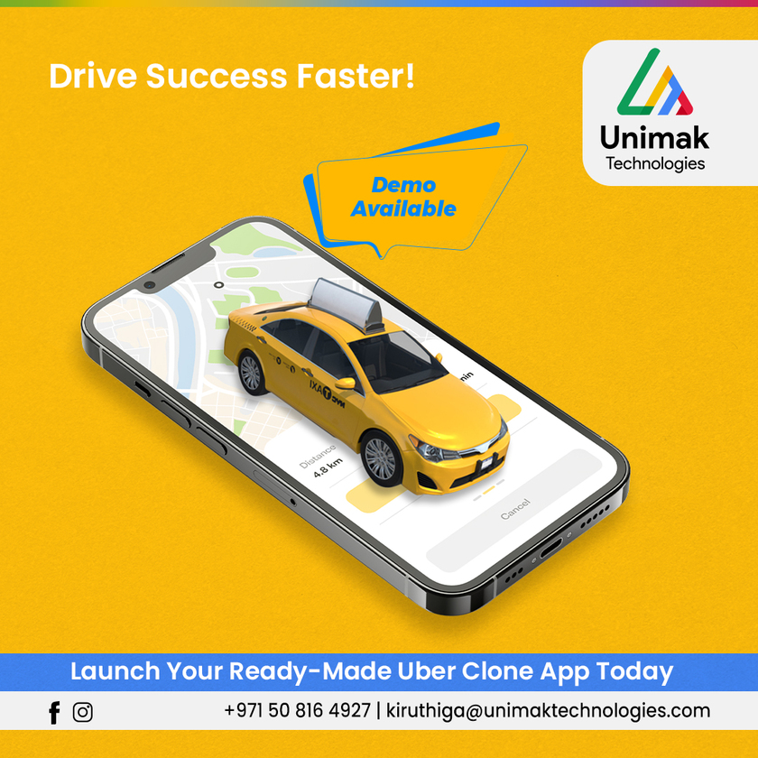 Unimak Uber Clone App Landing Page