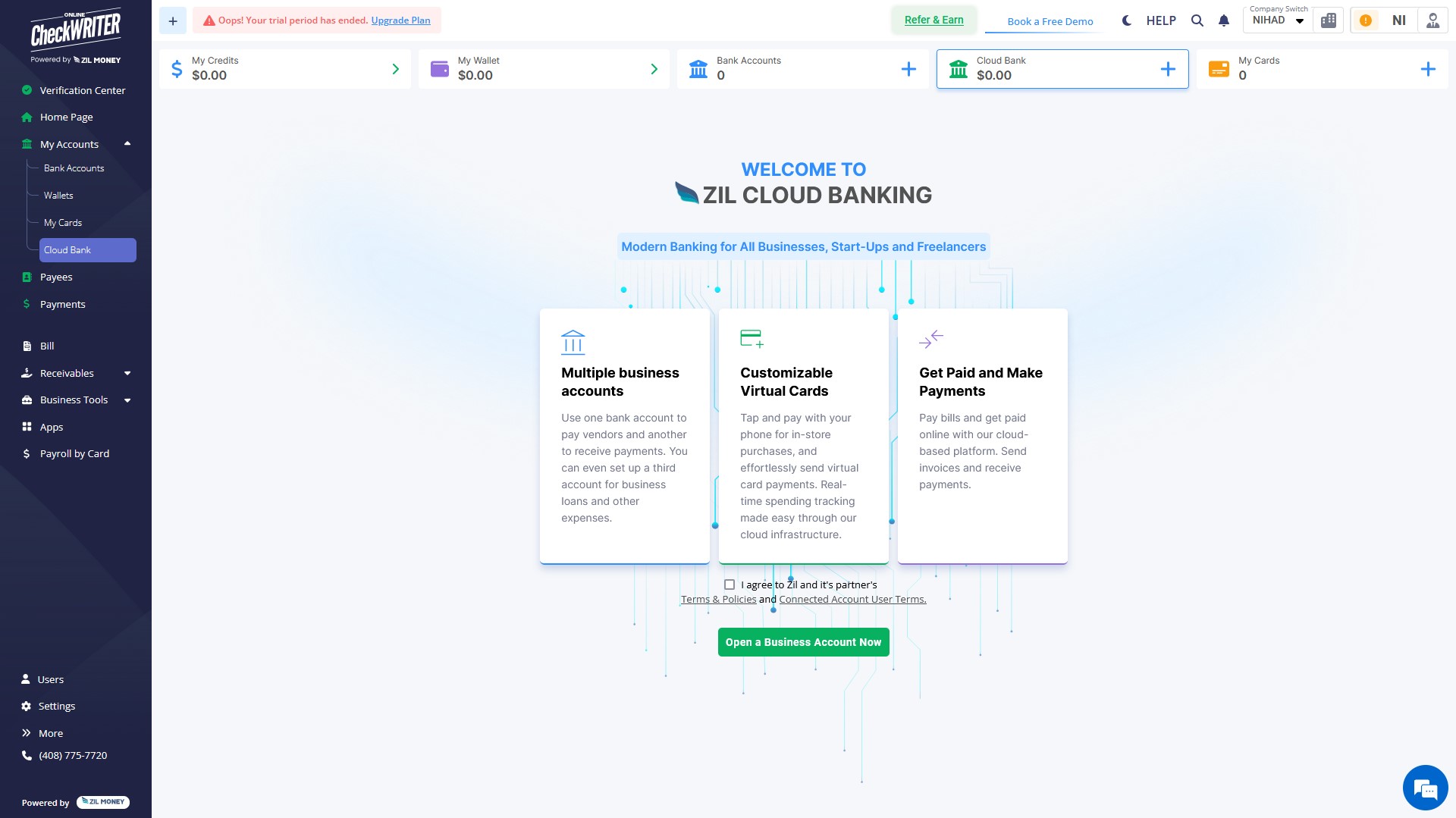 Online Check Writer Cloud Bank