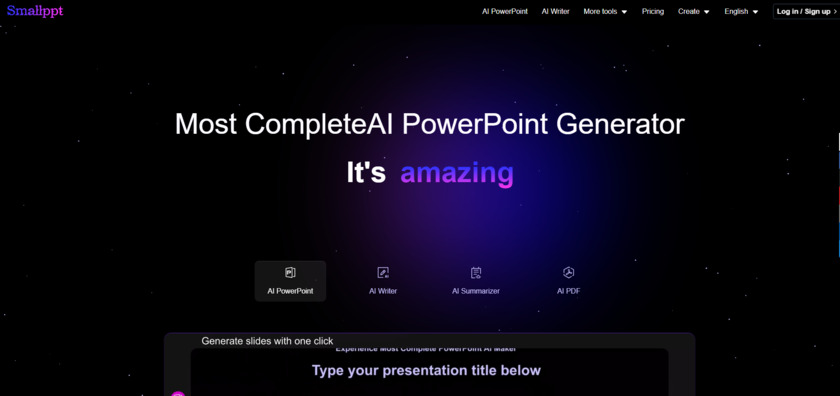 Smallppt Landing Page
