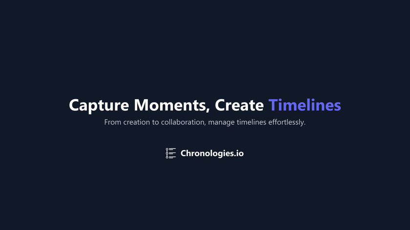 Chronologies.io Landing Page