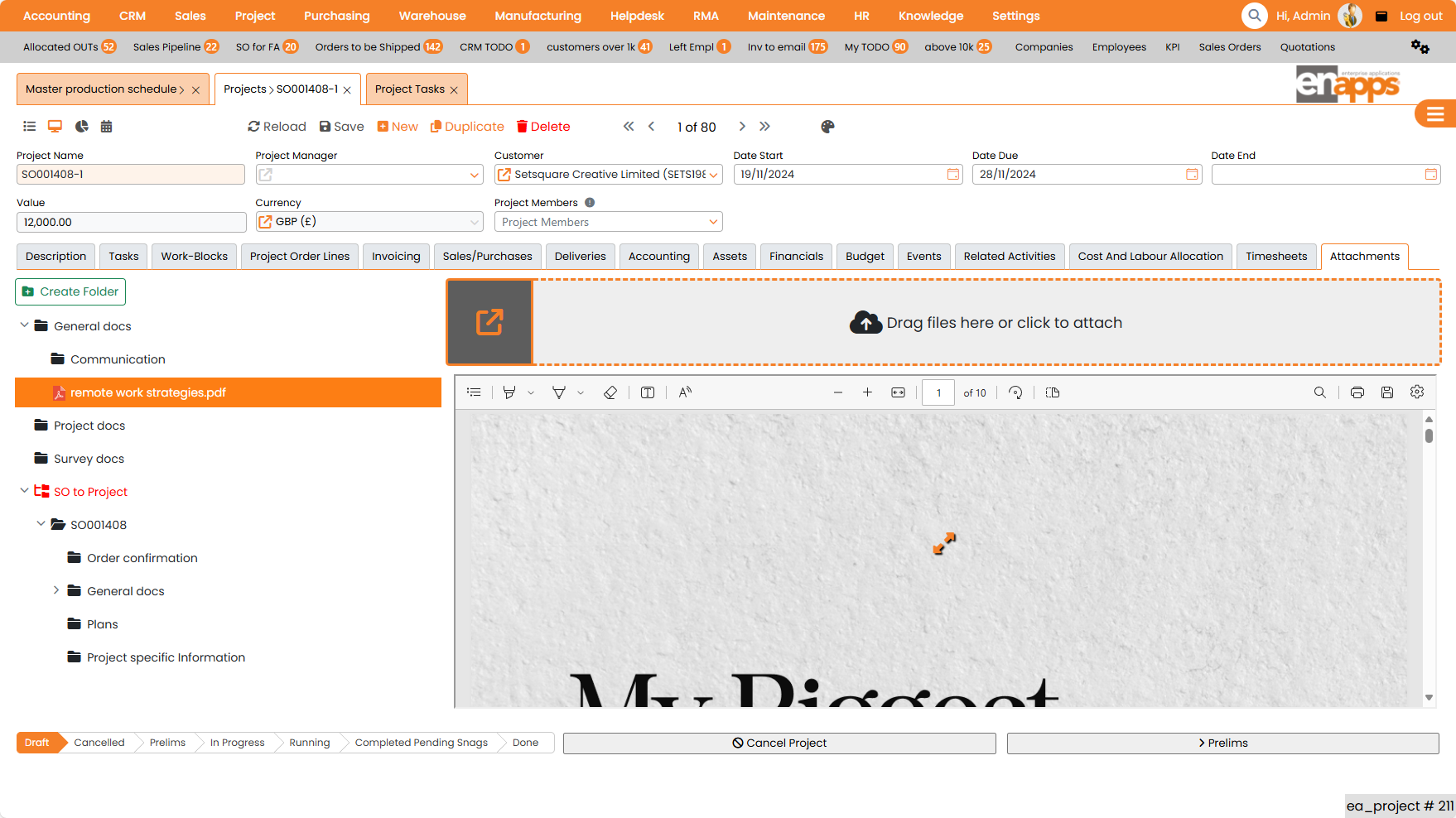 Enapps ERP Document Management