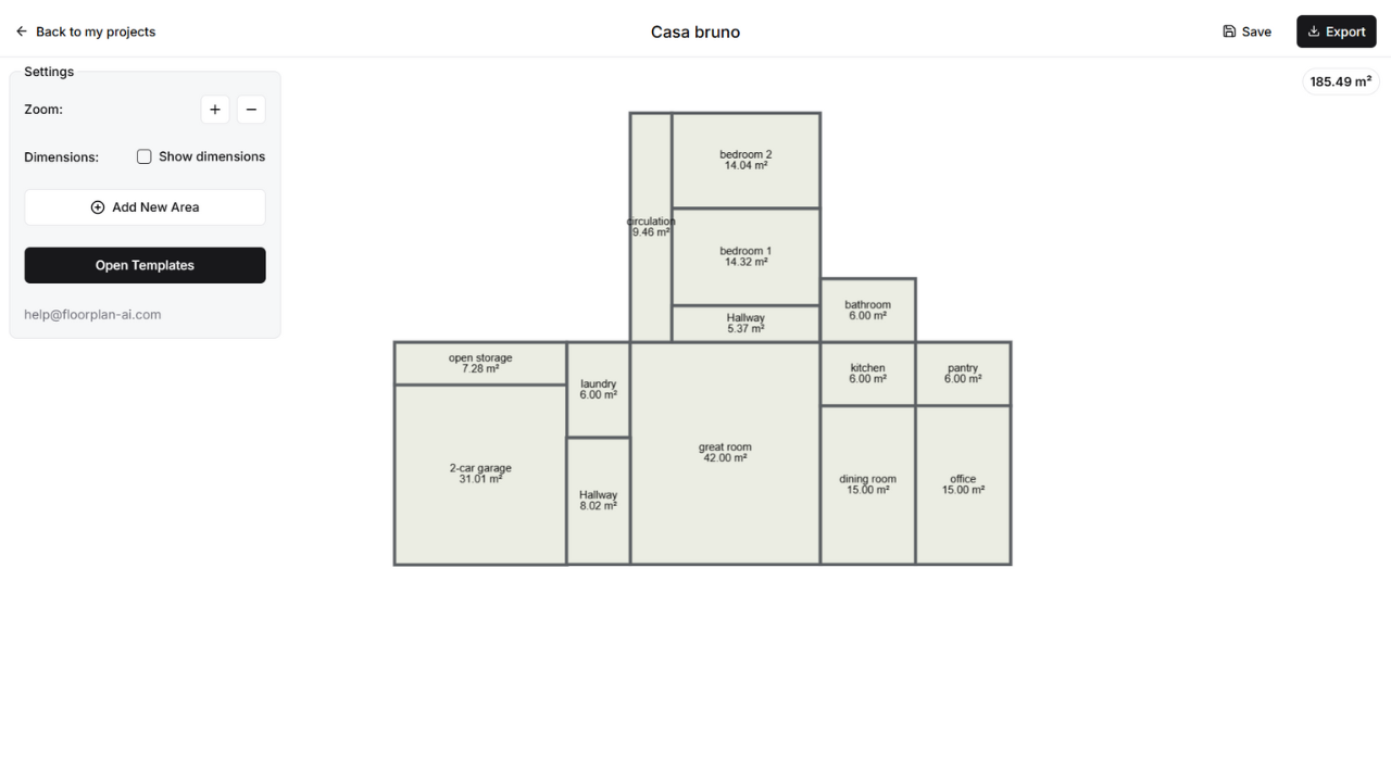FloorPlan AI FloorPlan Editor