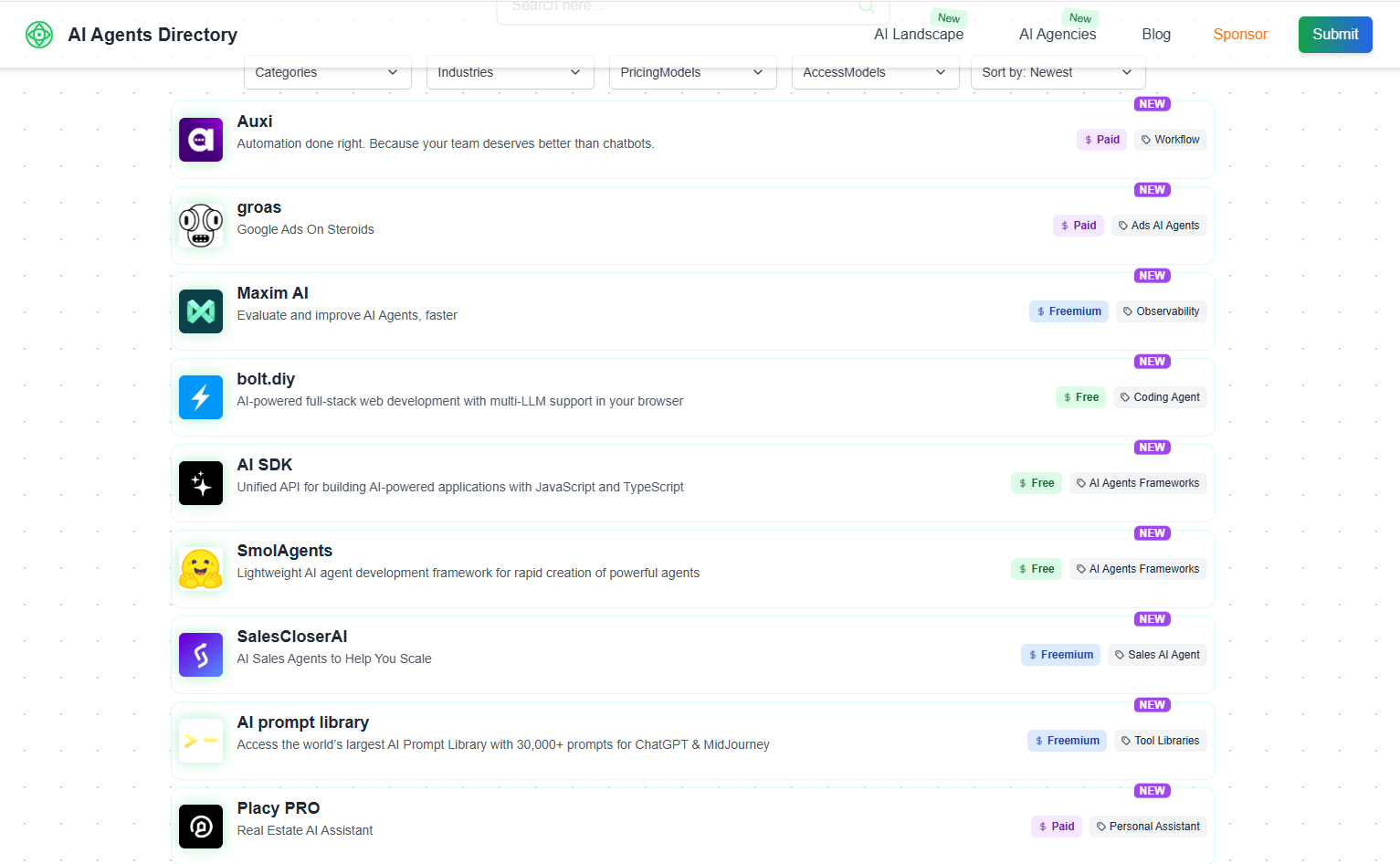 AI Agents Directory 