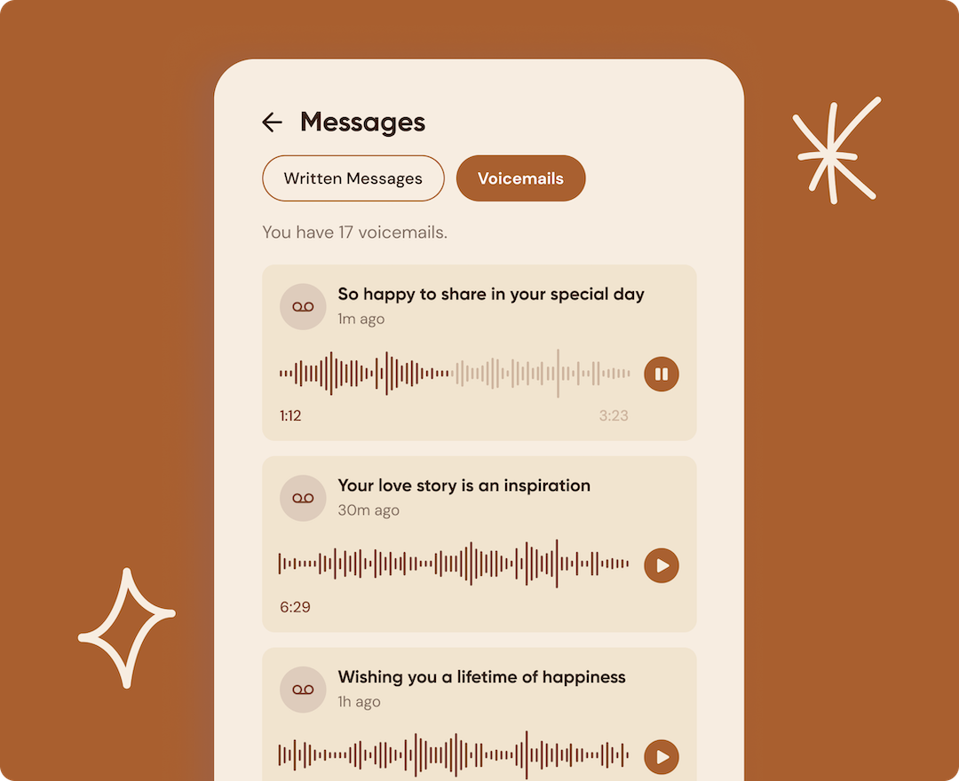 Wedibox Audio Messages