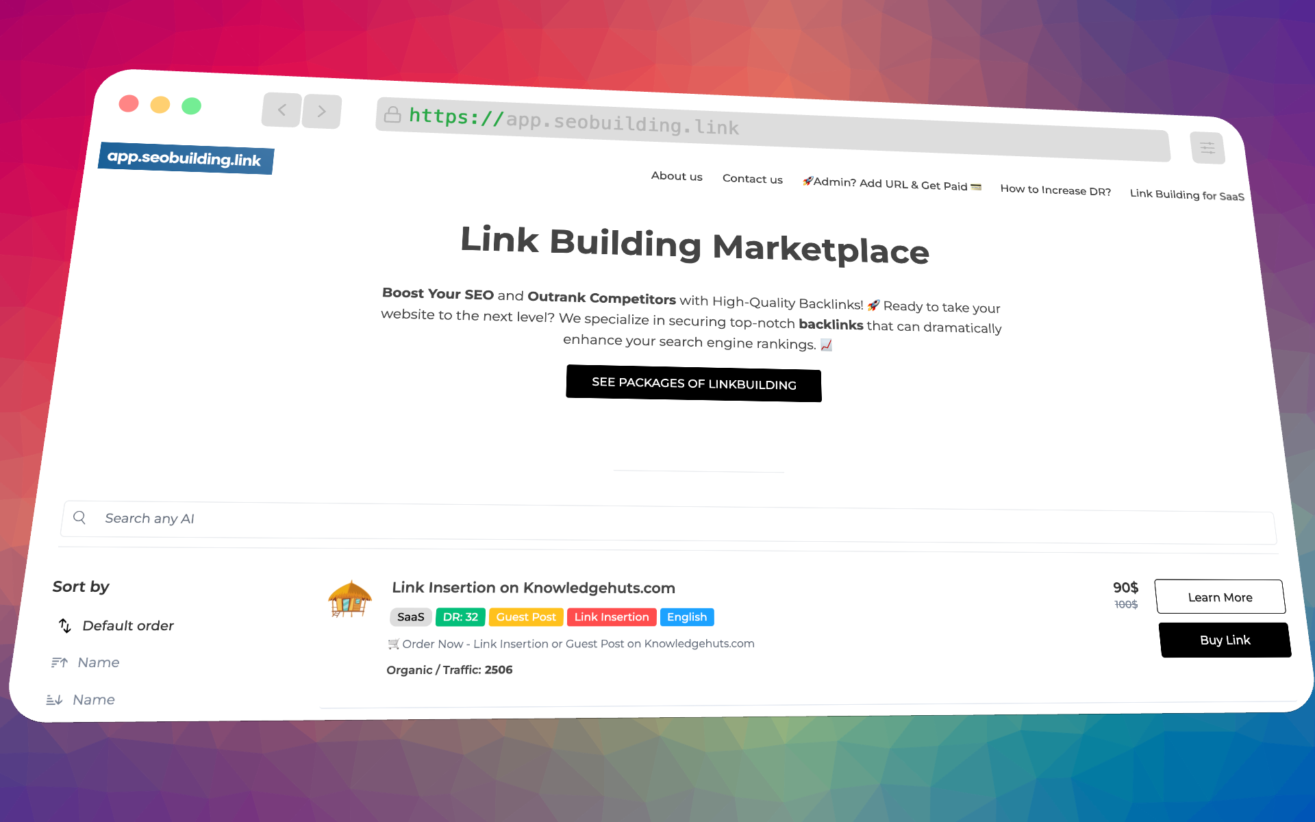 SEOBuilding Link Building Maketplace 