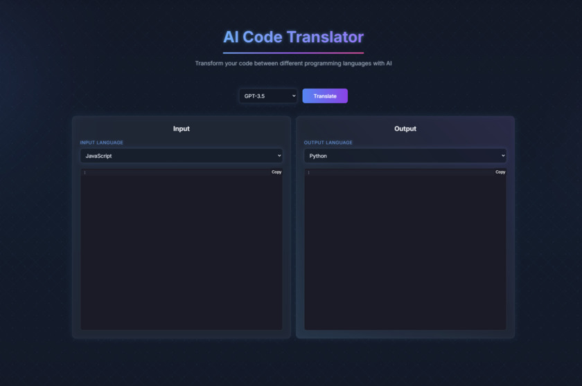 Code-Translater.top Landing Page