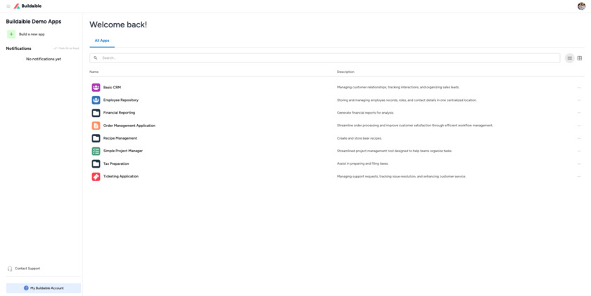 Buildaible Landing Page
