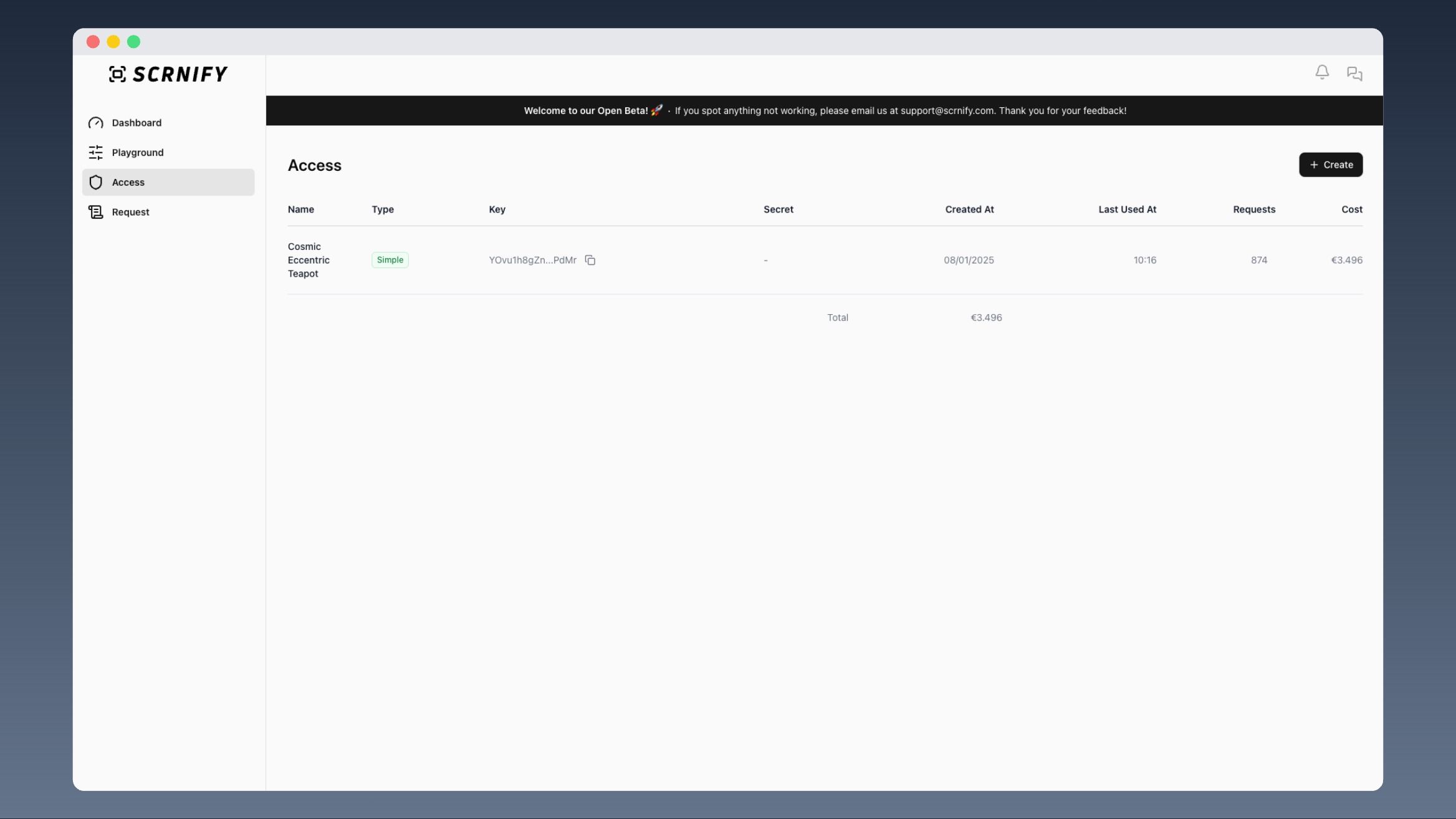Scrnify.com API Keys