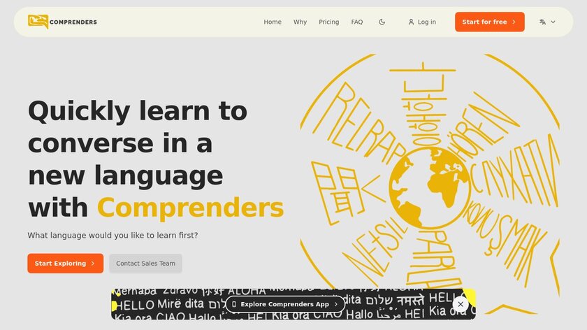 Comprenders Landing Page Comprenders Landing Page