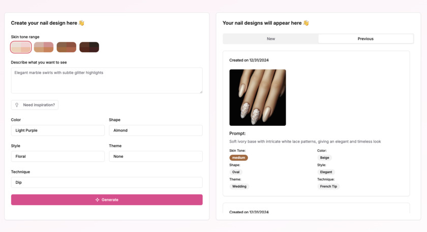 NailsDesignAI Landing Page