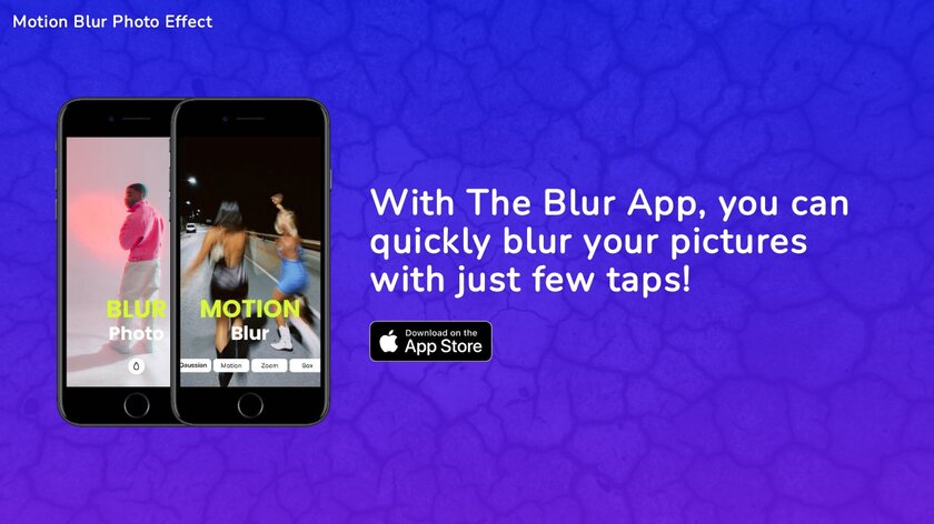 Motion Blur Photo Effect Landing Page