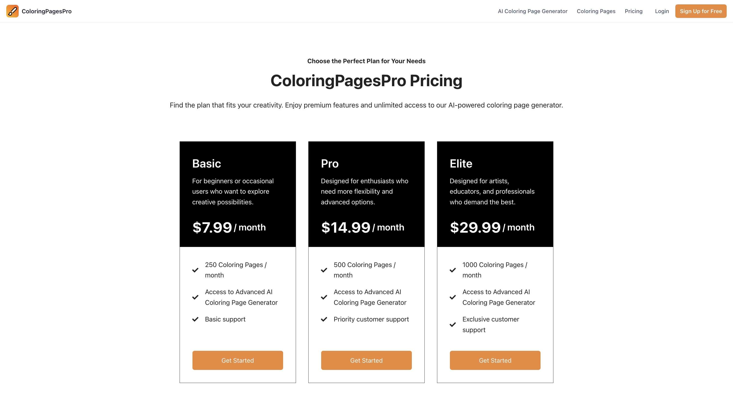 ColoringPagesPro Pricing