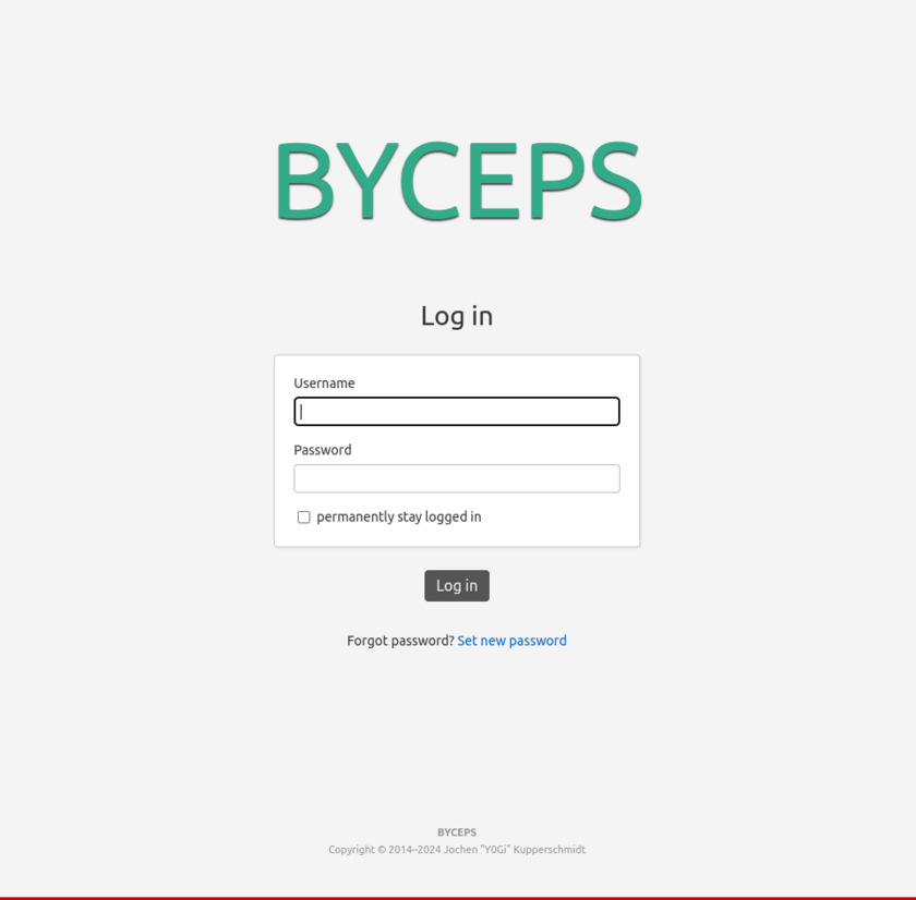 BYCEPS Landing Page