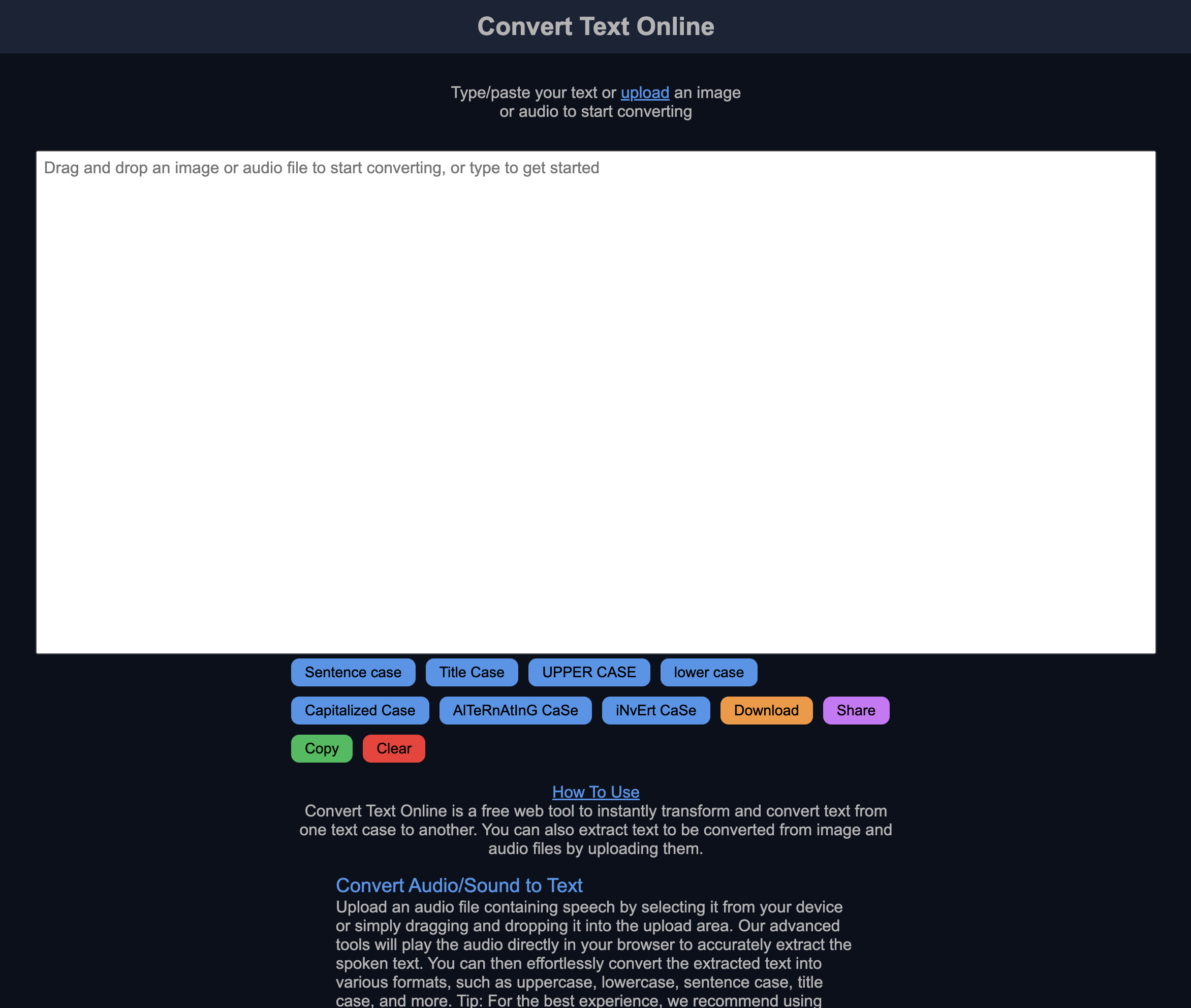 Convert Text Online 