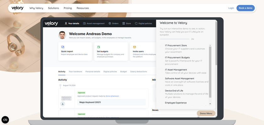 Velory Website