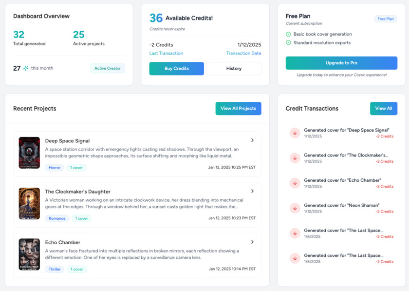 Covric Dashboard