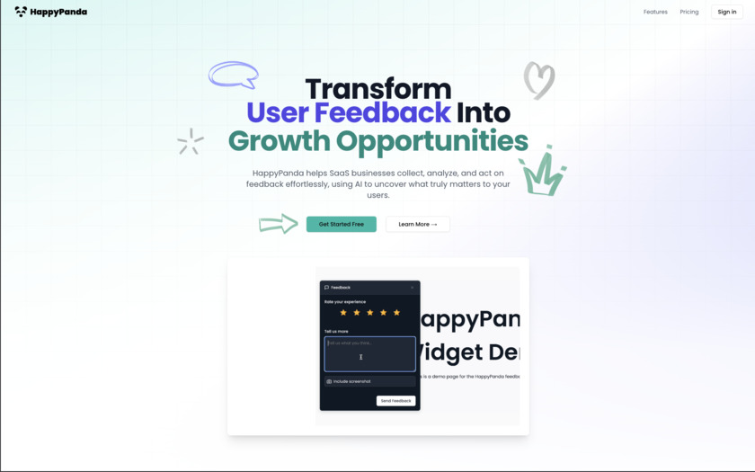 HappyPanda.ai Landing Page