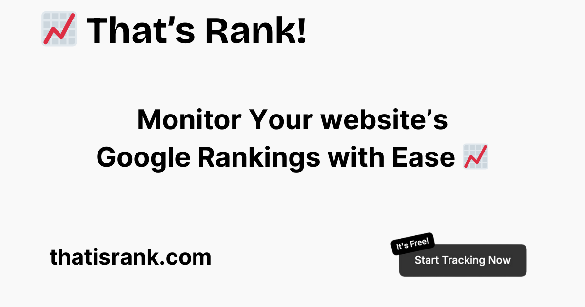 That's Rank! That's Rank! SERP Ranking Tool