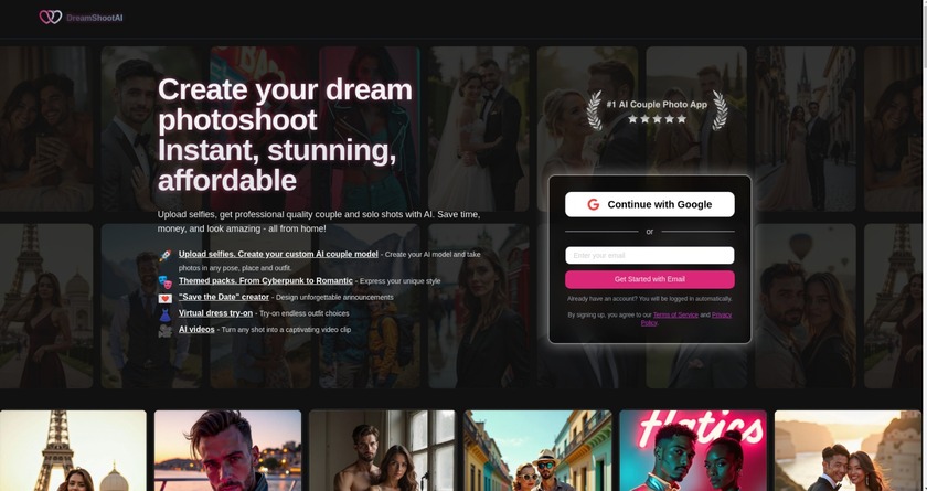 DreamShootAI Landing Page DreamShootAI Landing Page