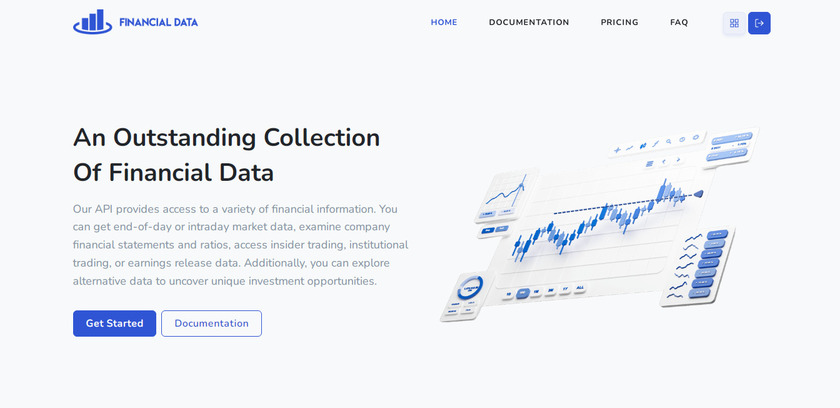 FinancialData.net Landing Page