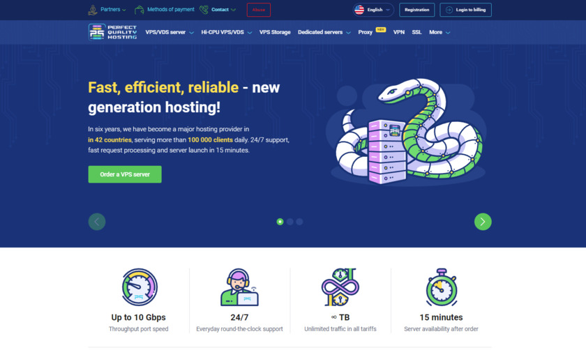 PQ.Hosting Landing Page