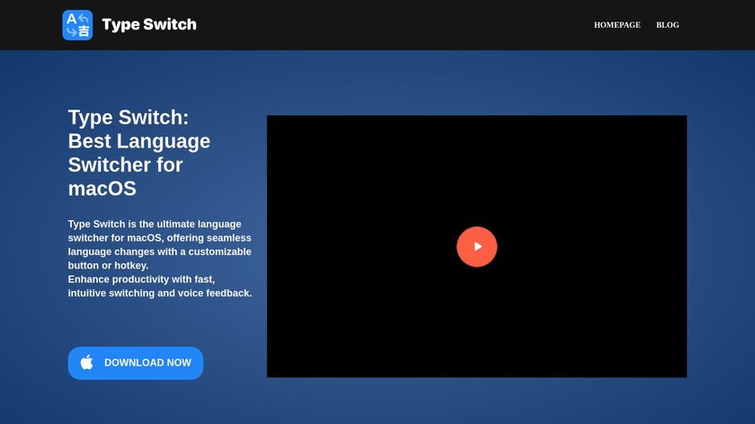 Type Switch Landing Page
