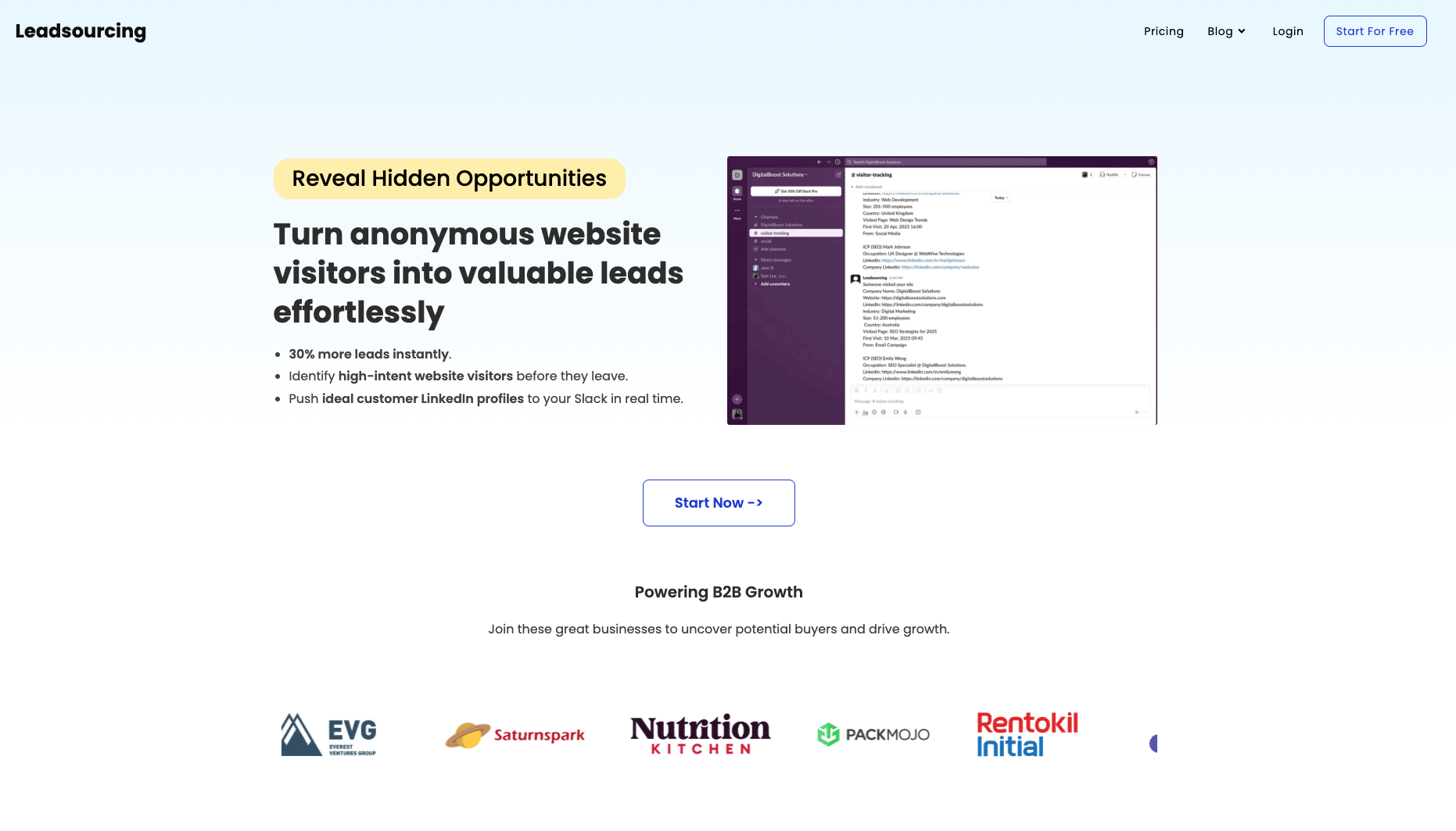 Leadsourcing.co Leadsourcing Landing Page