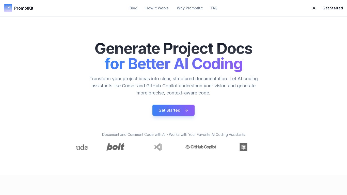 PromptKit Landing page