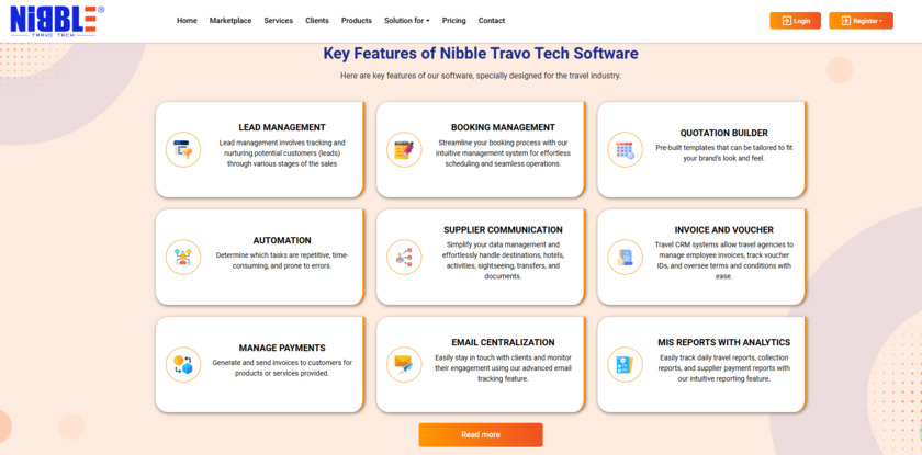 NibbleTravoTech Landing Page