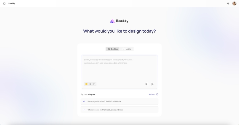 Readdy.ai Landing Page